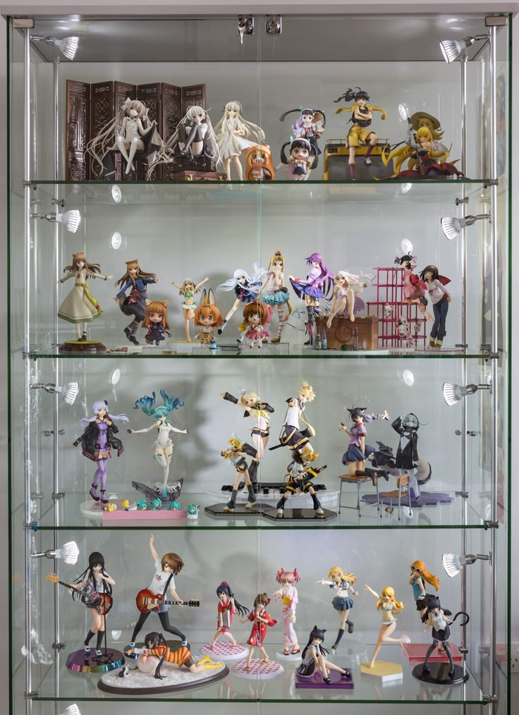Modern anime collector’s glass display