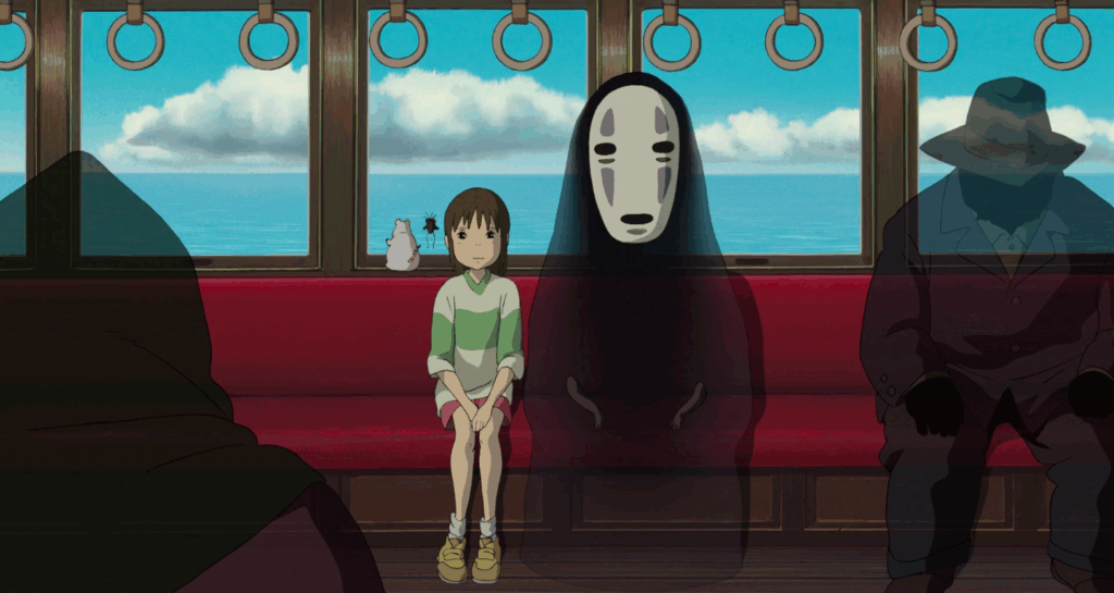 Chihiro and No-Face from Spirited Away