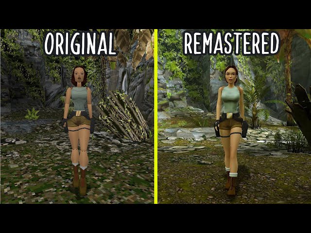 Comparison of classic and modern Lara Croft character art