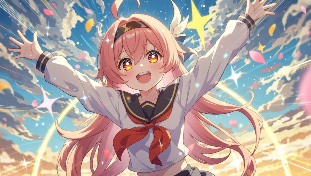 An uplifting graphic or fan art celebrating female game/anime characters