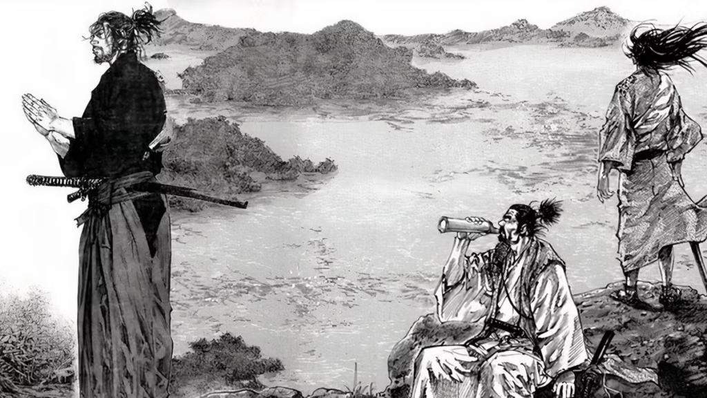 Vagabond manga — Musashi in a dramatic pose
